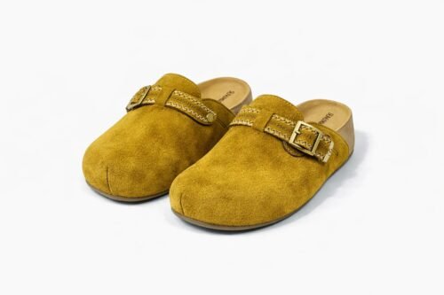 Suede Buckle Clog